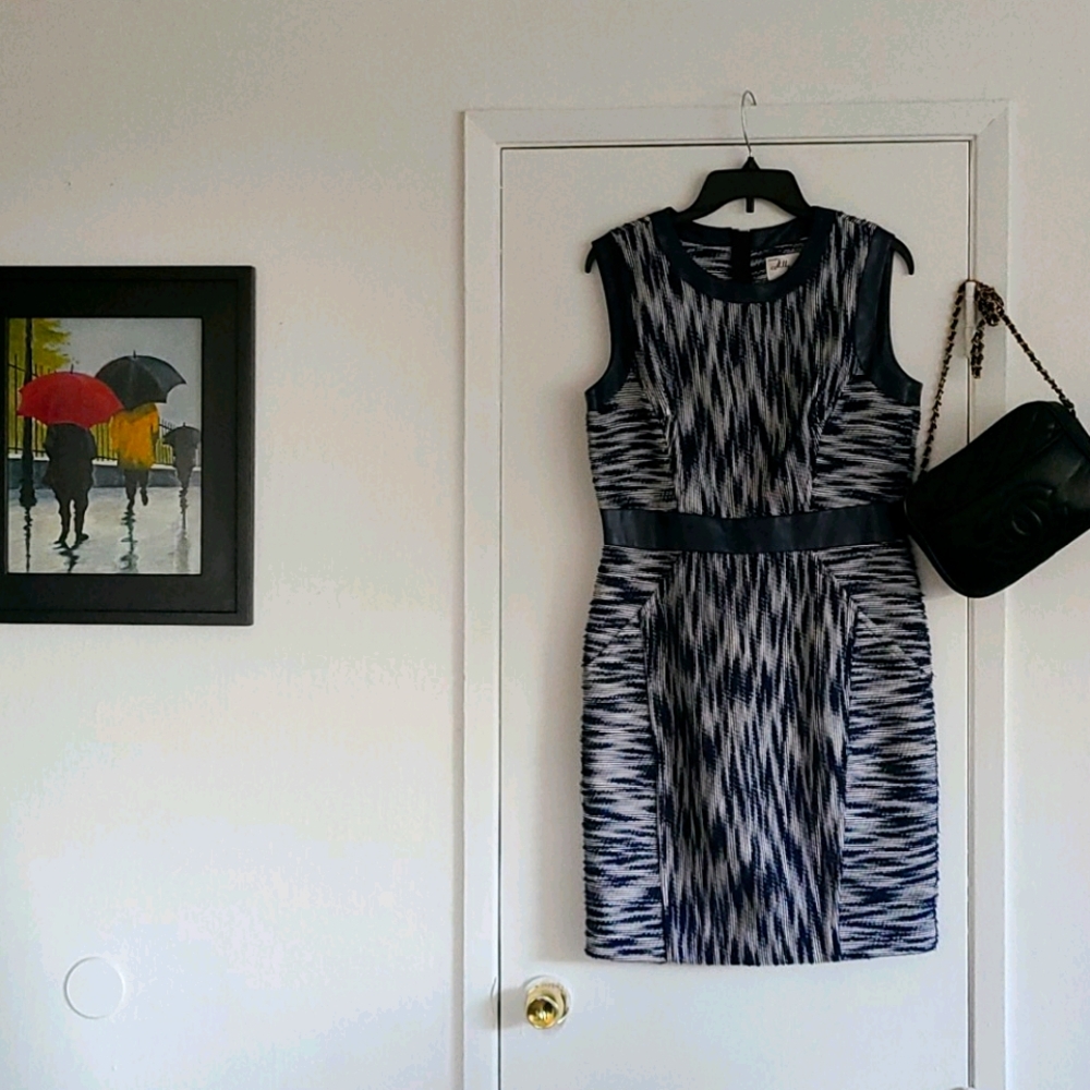 Milly Tweed And Leather dress